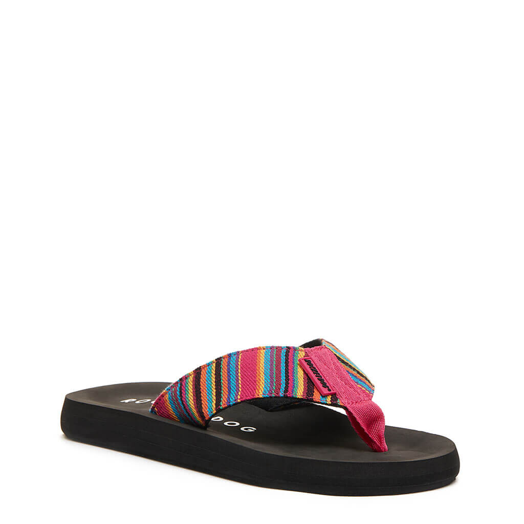 Rocket Dog Adios Pink Aloe Stripe Flip-Flop