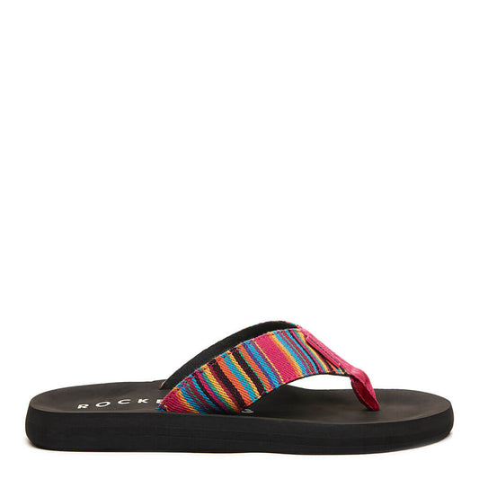 Rocket Dog Adios Pink Aloe Stripe Flip-Flop