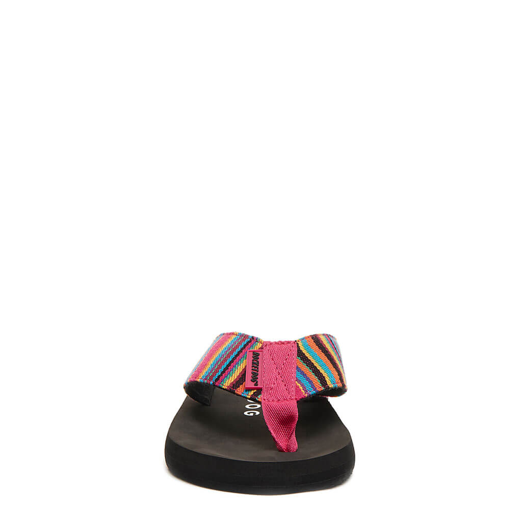 Rocket Dog Adios Pink Aloe Stripe Flip-Flop