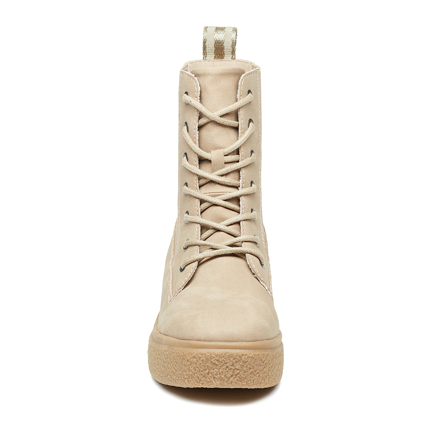 Aggie Taupe Platform Lace-Up Boot