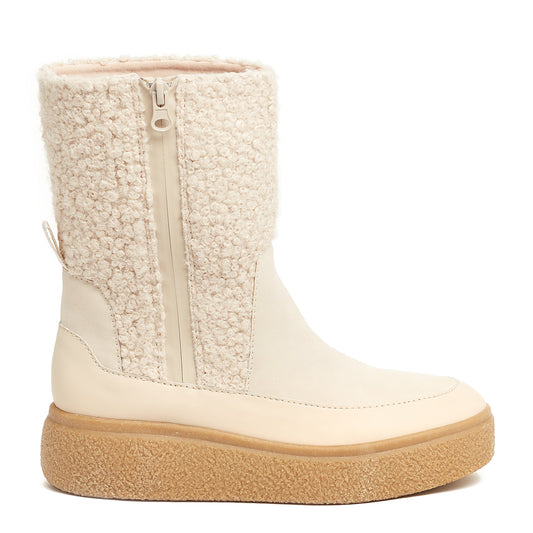 Alora Ivory Wool Boot