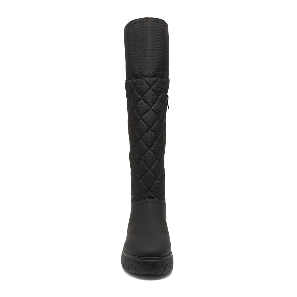 Archie Black Quilted RollDown Winter Boot Rocket Dog UK