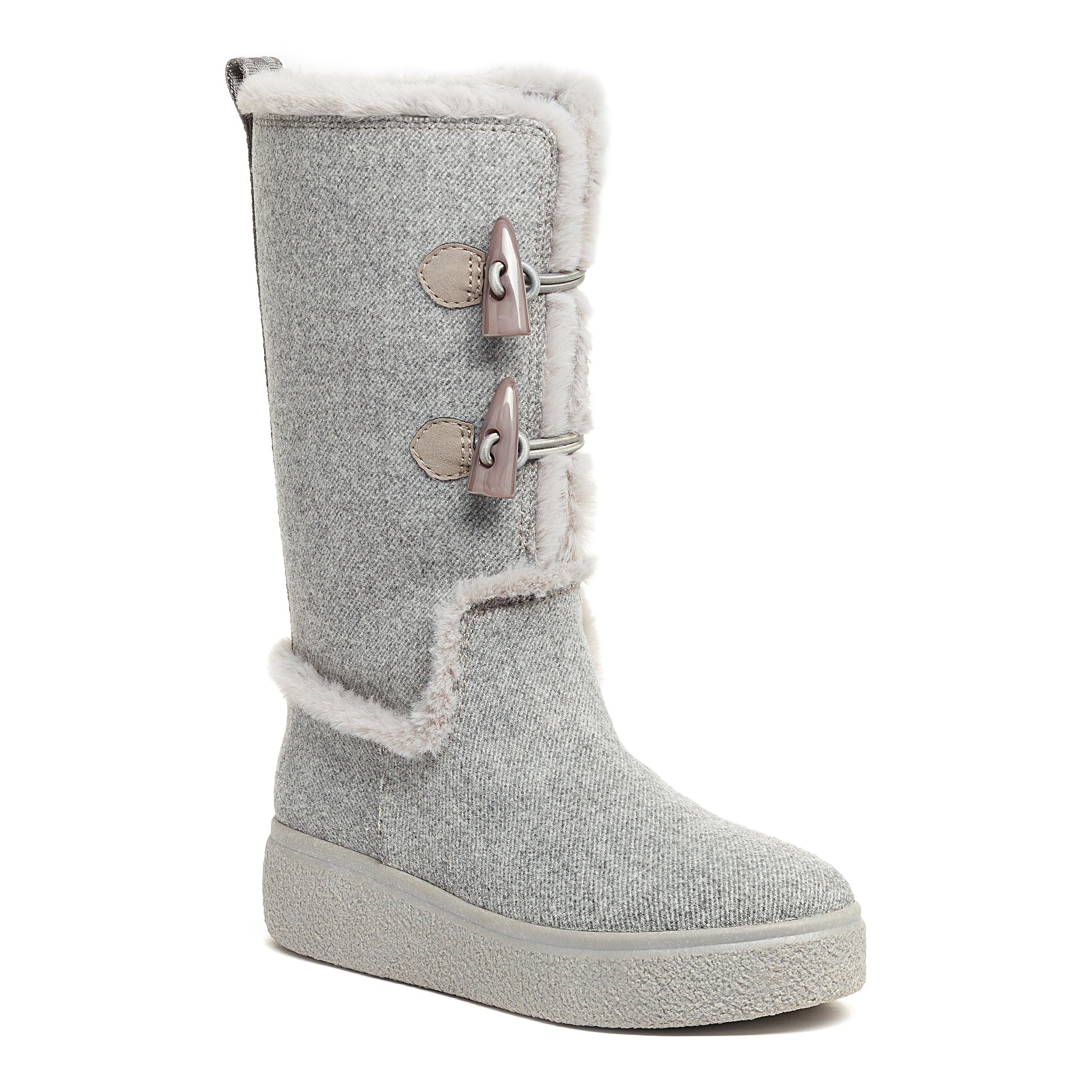 Atilla Grey Shearling Boot