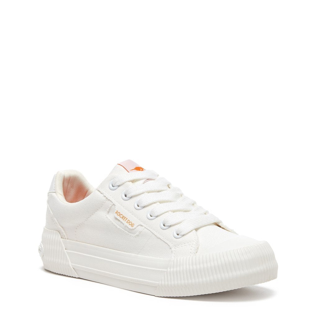 Cheery White Canvas Trainer