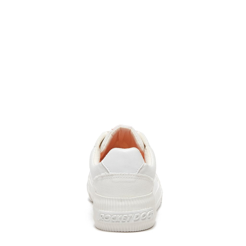 Cheery White Canvas Trainers