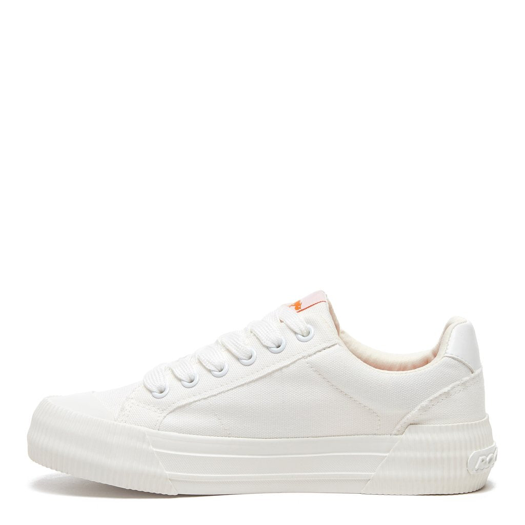 Cheery White Canvas Trainers