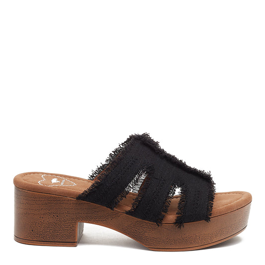 Clipper Black Platform Sandal | Rocket Dog