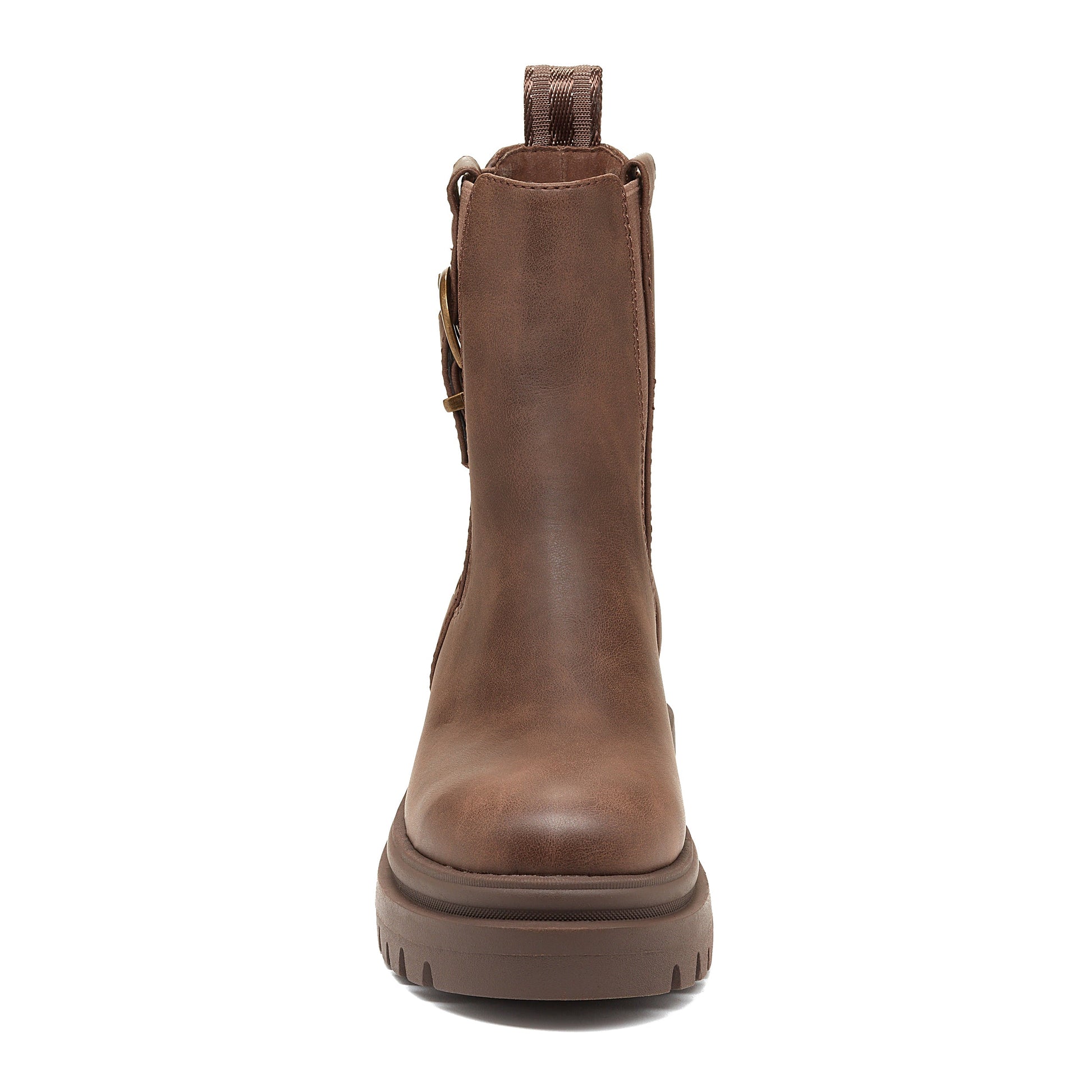 Dekko Brown Buckled Ankle Boot