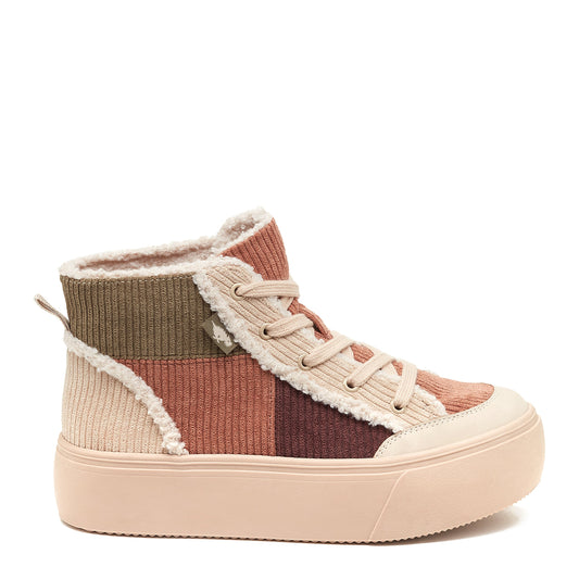 Flair Natural Patchwork Platform Trainers