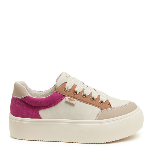 Flame Cream Color Block Trainers