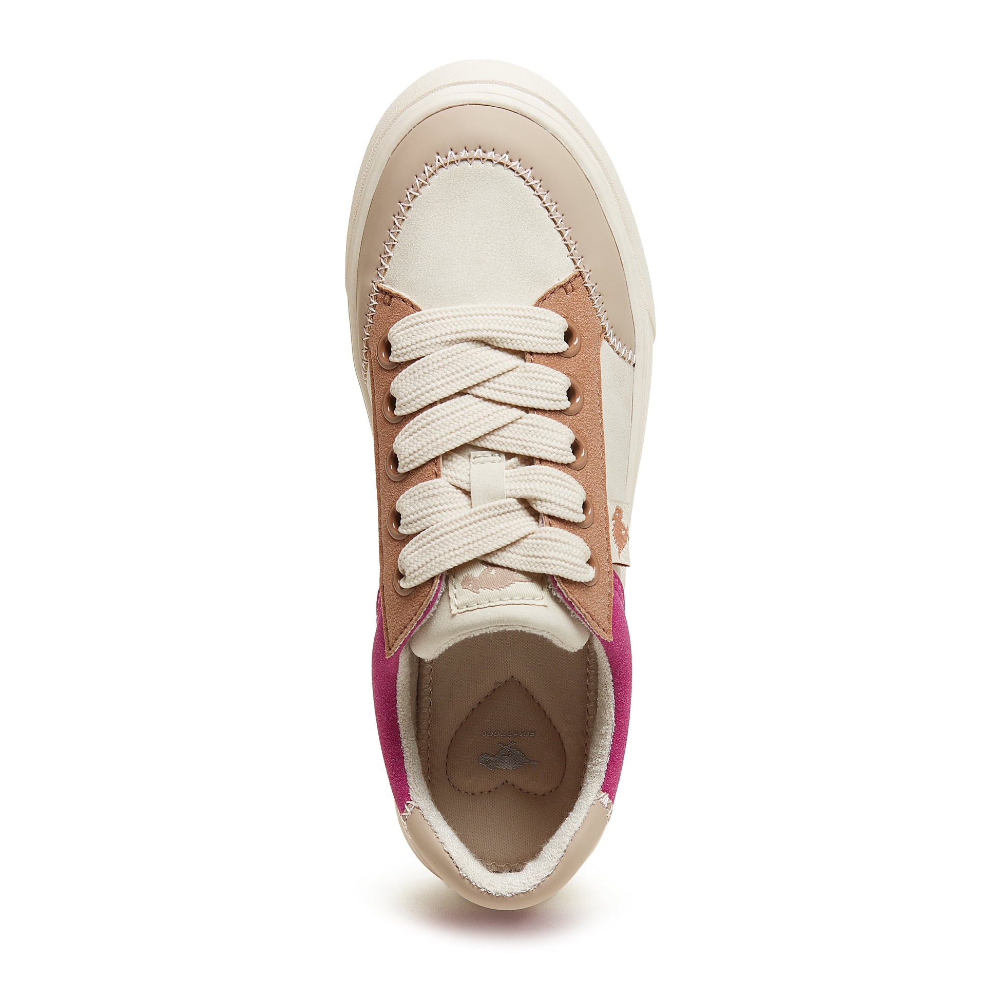 Flame Cream Color Block Trainers