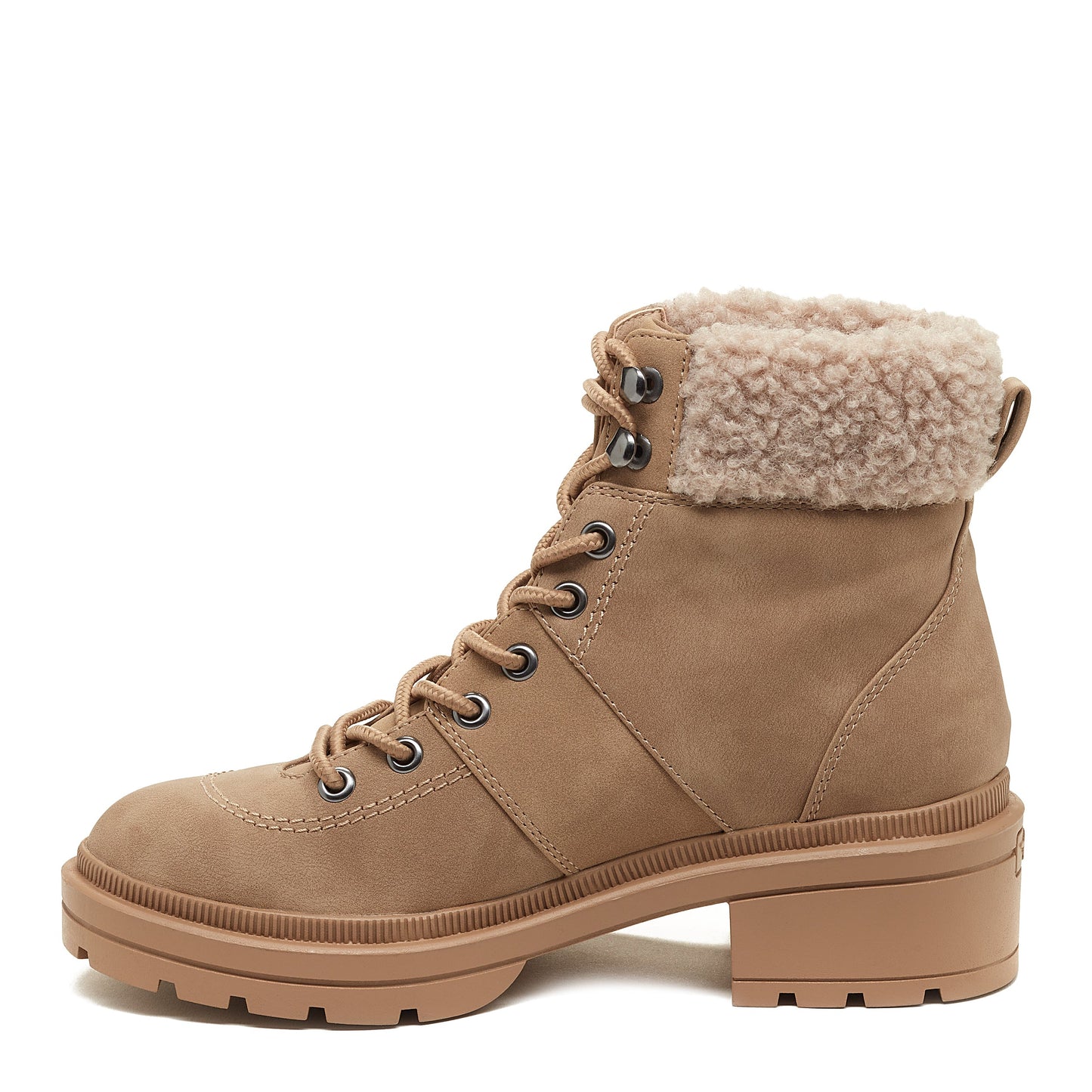 Icy Taupe Shearling Winter Ankle Boot