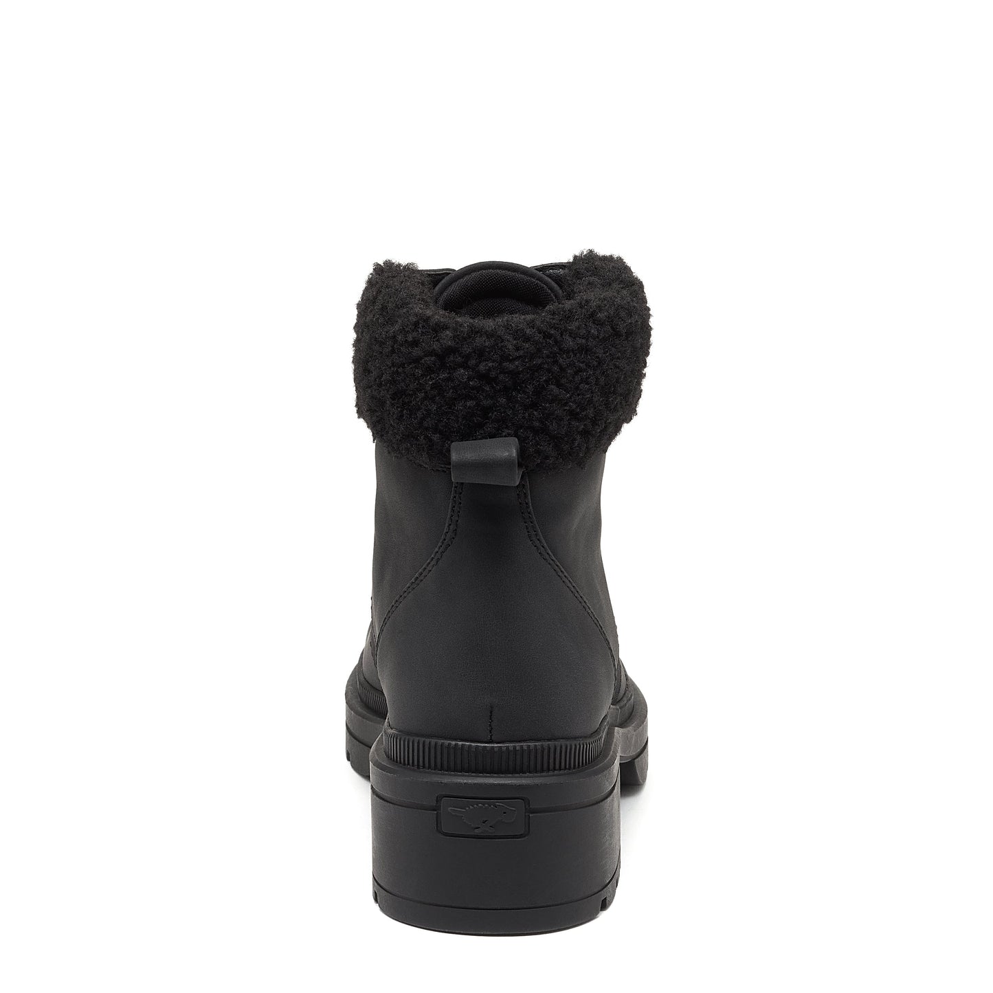 Icy Black Shearling Winter Ankle Boot