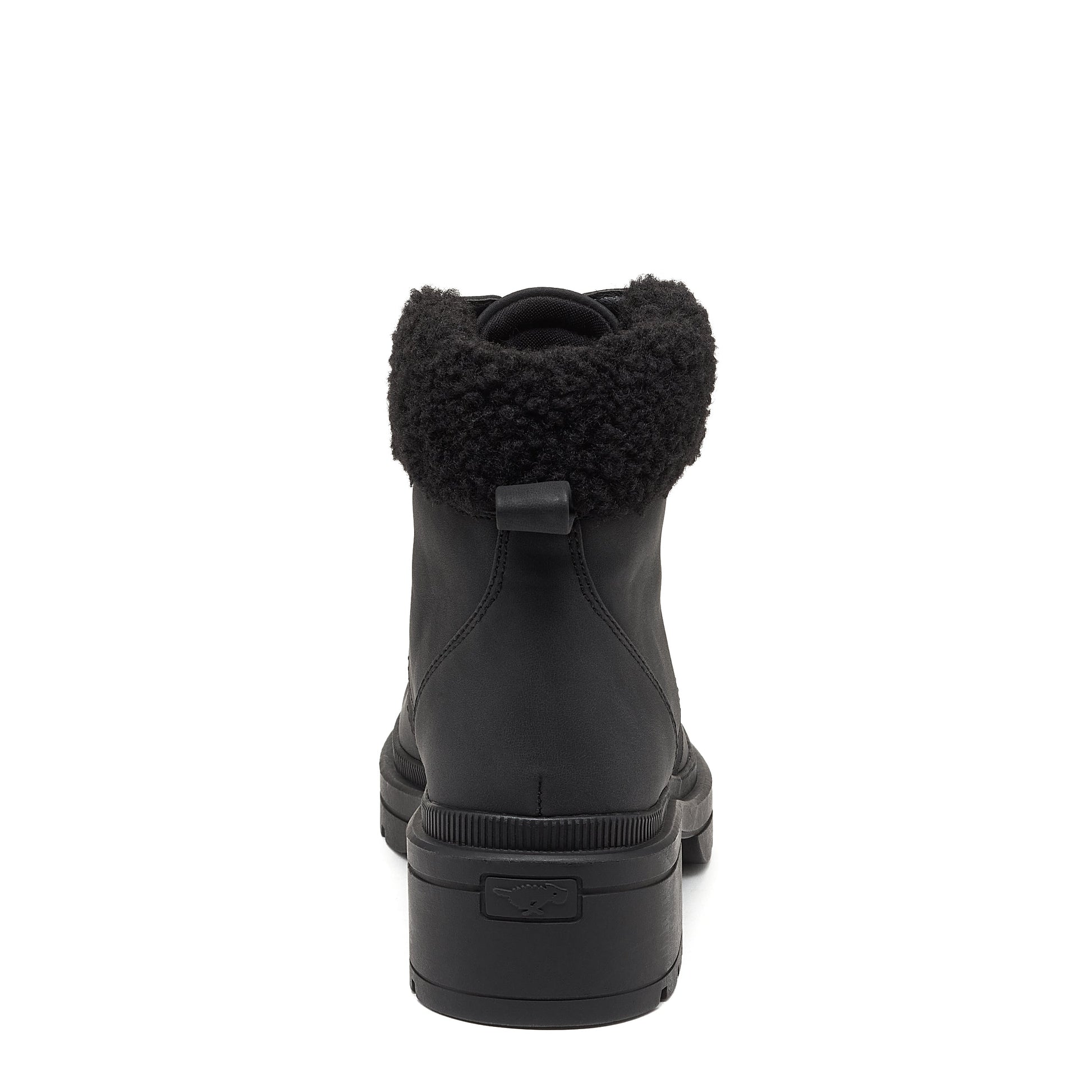 Icy Black Shearling Winter Ankle Boot