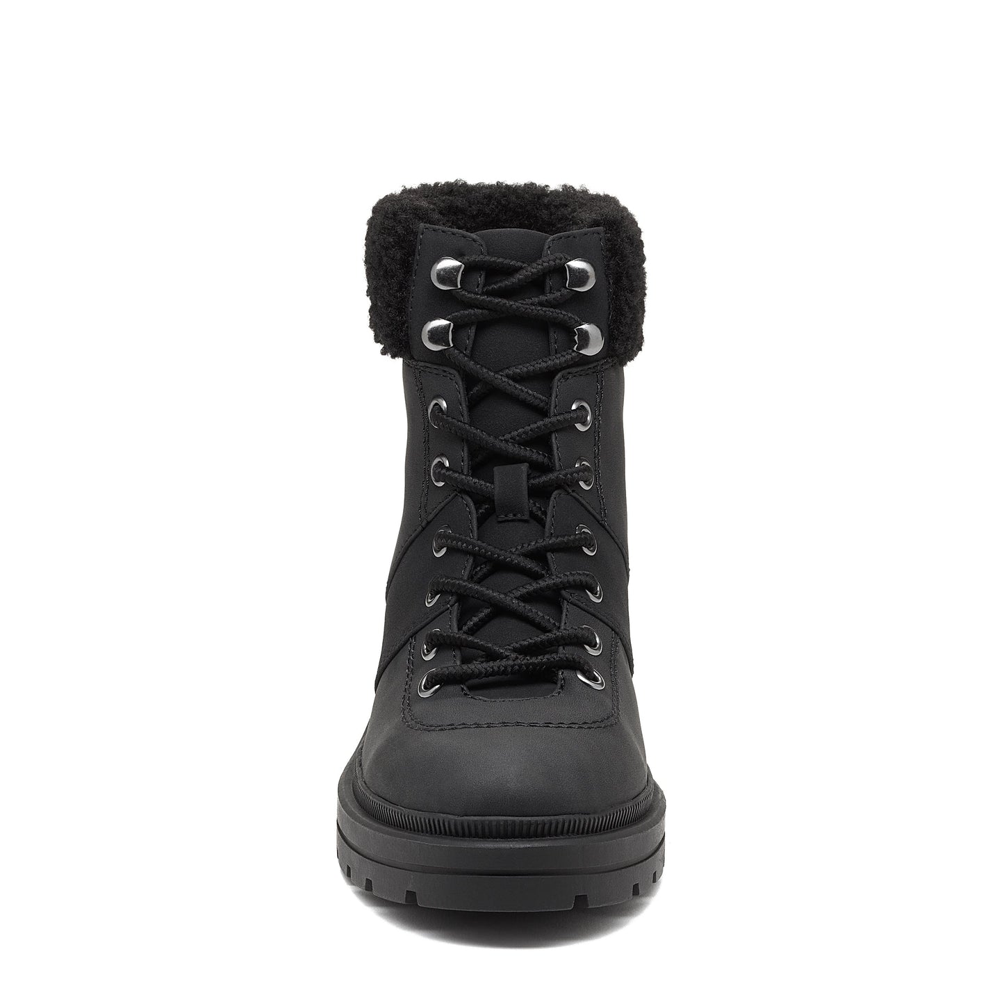 Icy Black Shearling Winter Ankle Boot