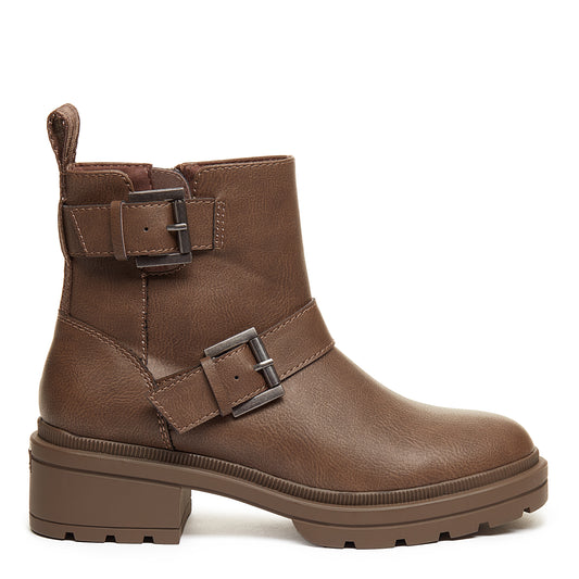 Ilo Brown Chunky Ankle Boot