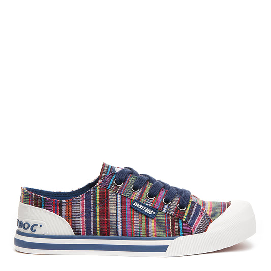 Jazzin Navy Aloe Stripe Trainer