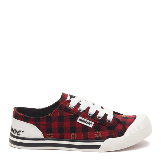 Jazzin Red Dublin Check Trainer