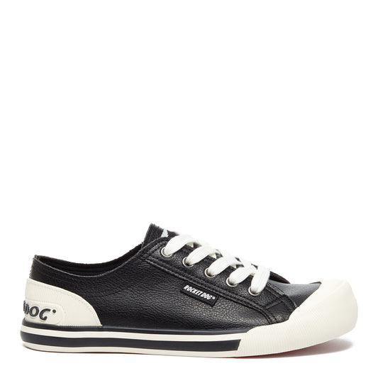 Jazzin Black Grainy Trainer