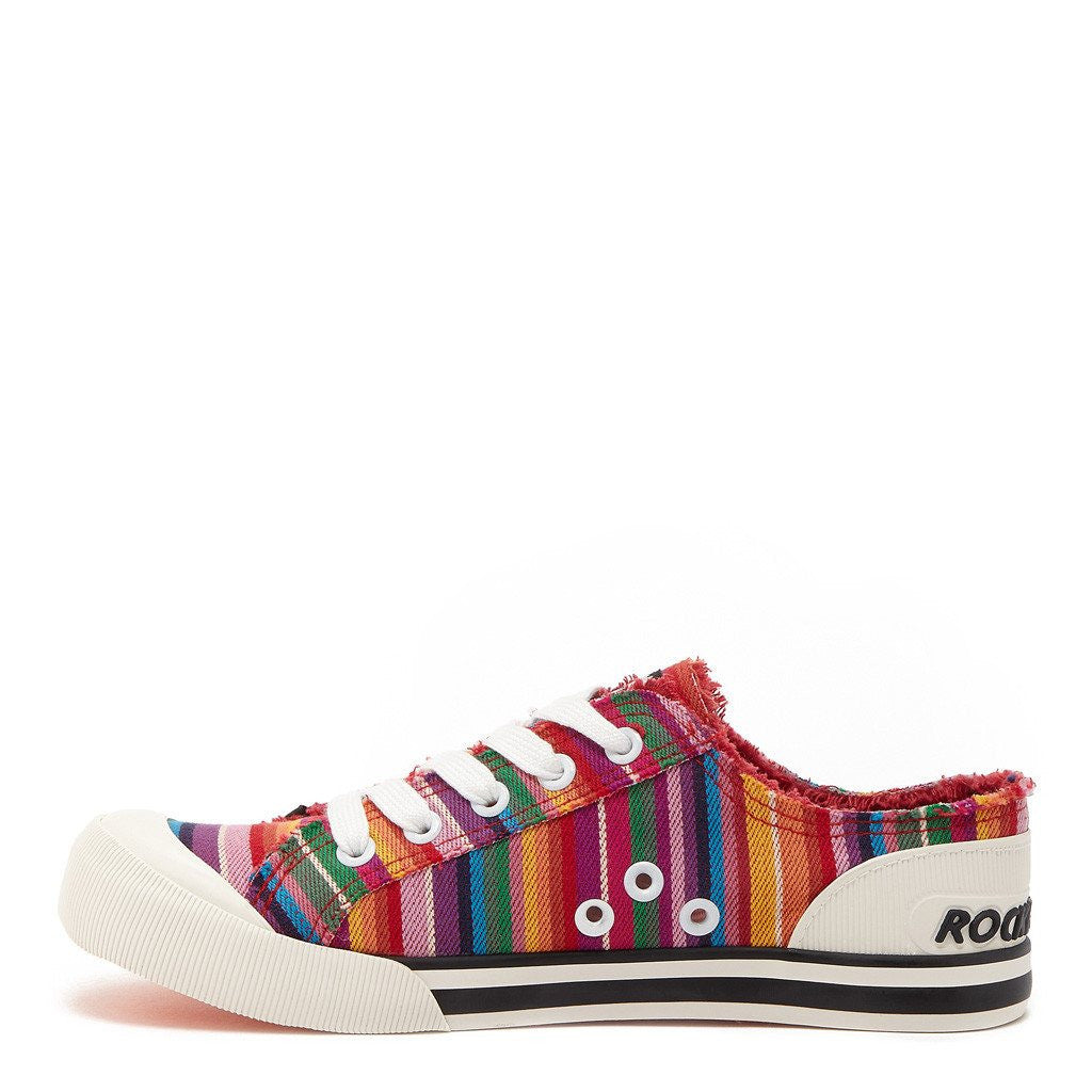 Rocket Dog | Jazzin Red Multi Stripe Trainer