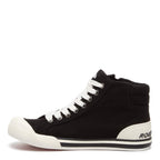 Jazzin Black Canvas High Top Trainer