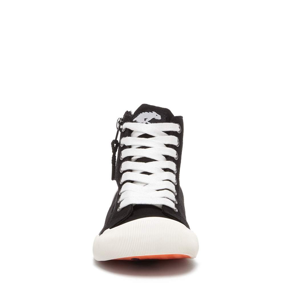 Jazzin Black Canvas High Top Trainer