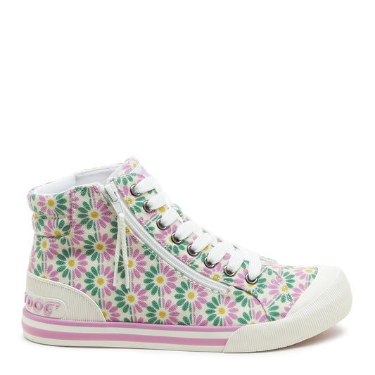 Jazzin Pastel Floral High-top Trainers