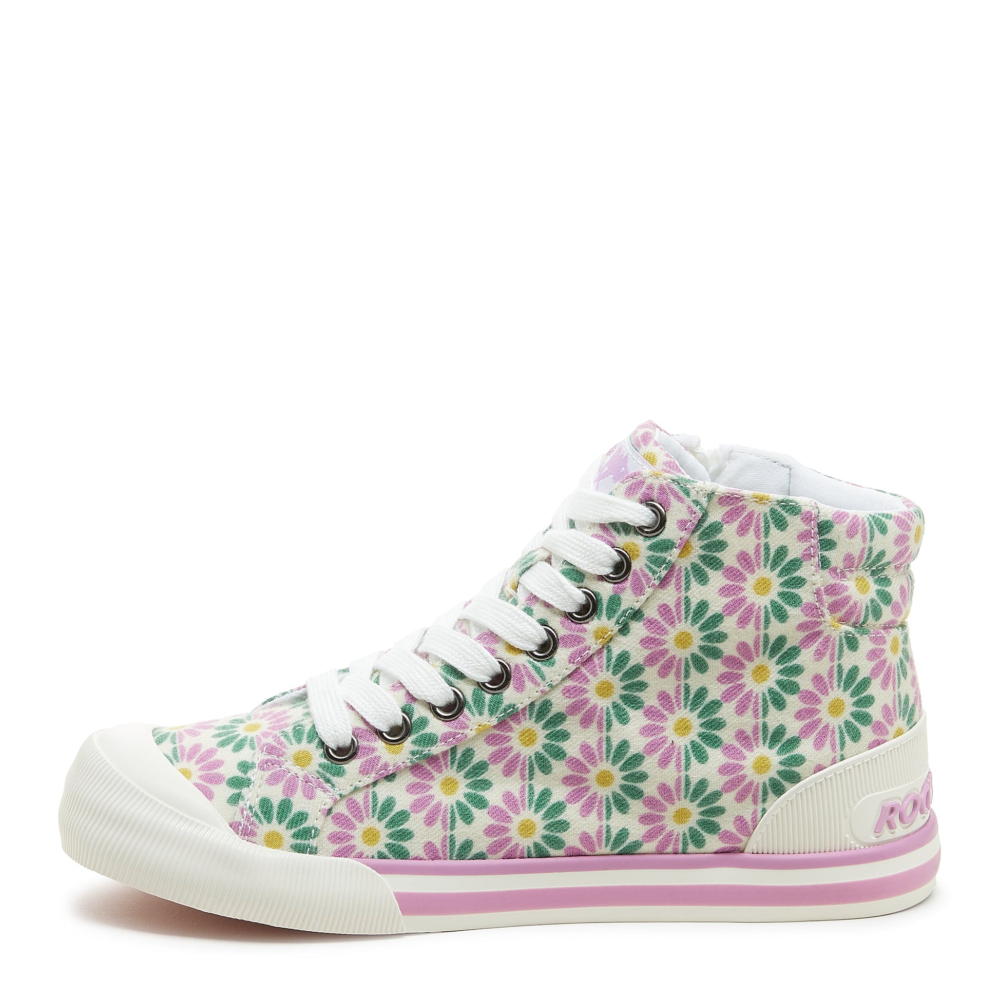 Jazzin Pastel Floral High-top Trainers