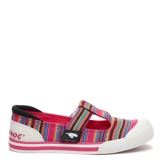 Rocket Dog | Jazzin J-bar Pink Aloe Stripe Trainer