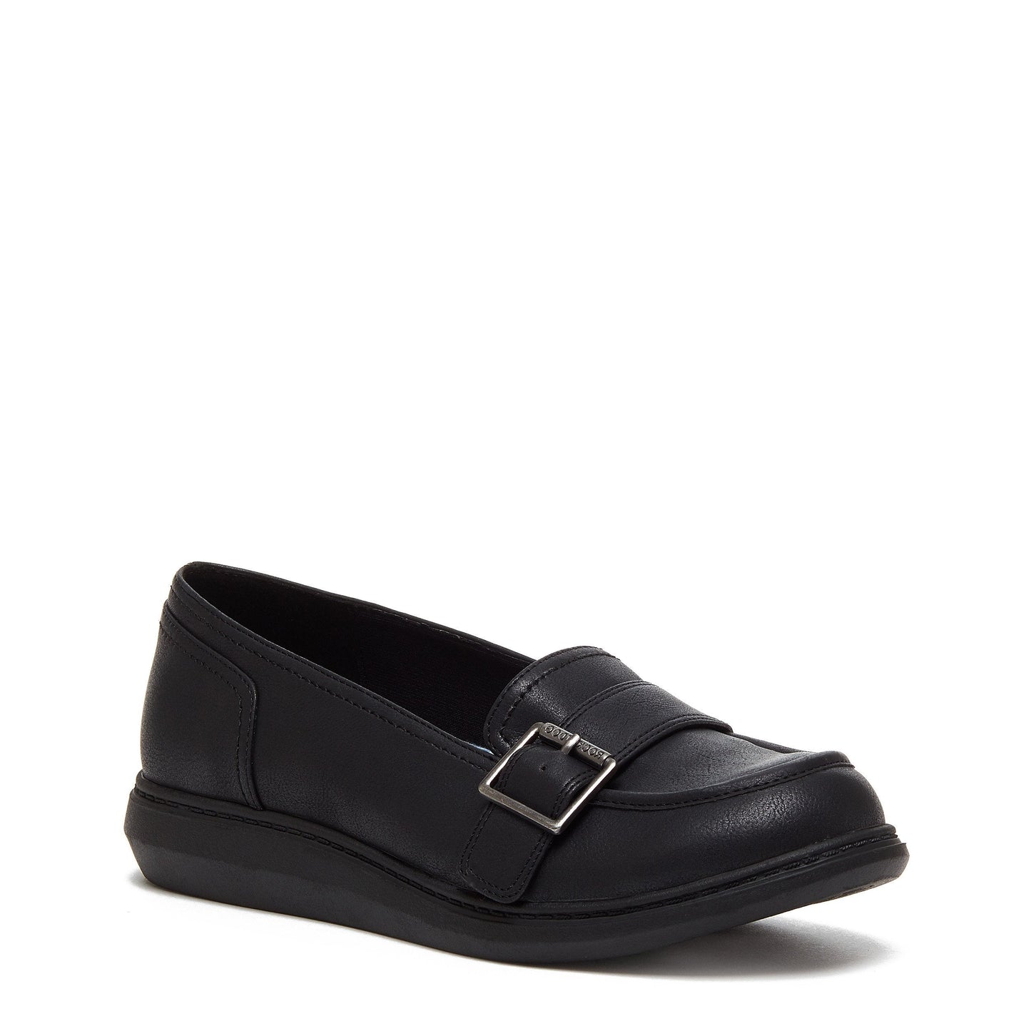 Marez Black Buckle Slip-on Shoe