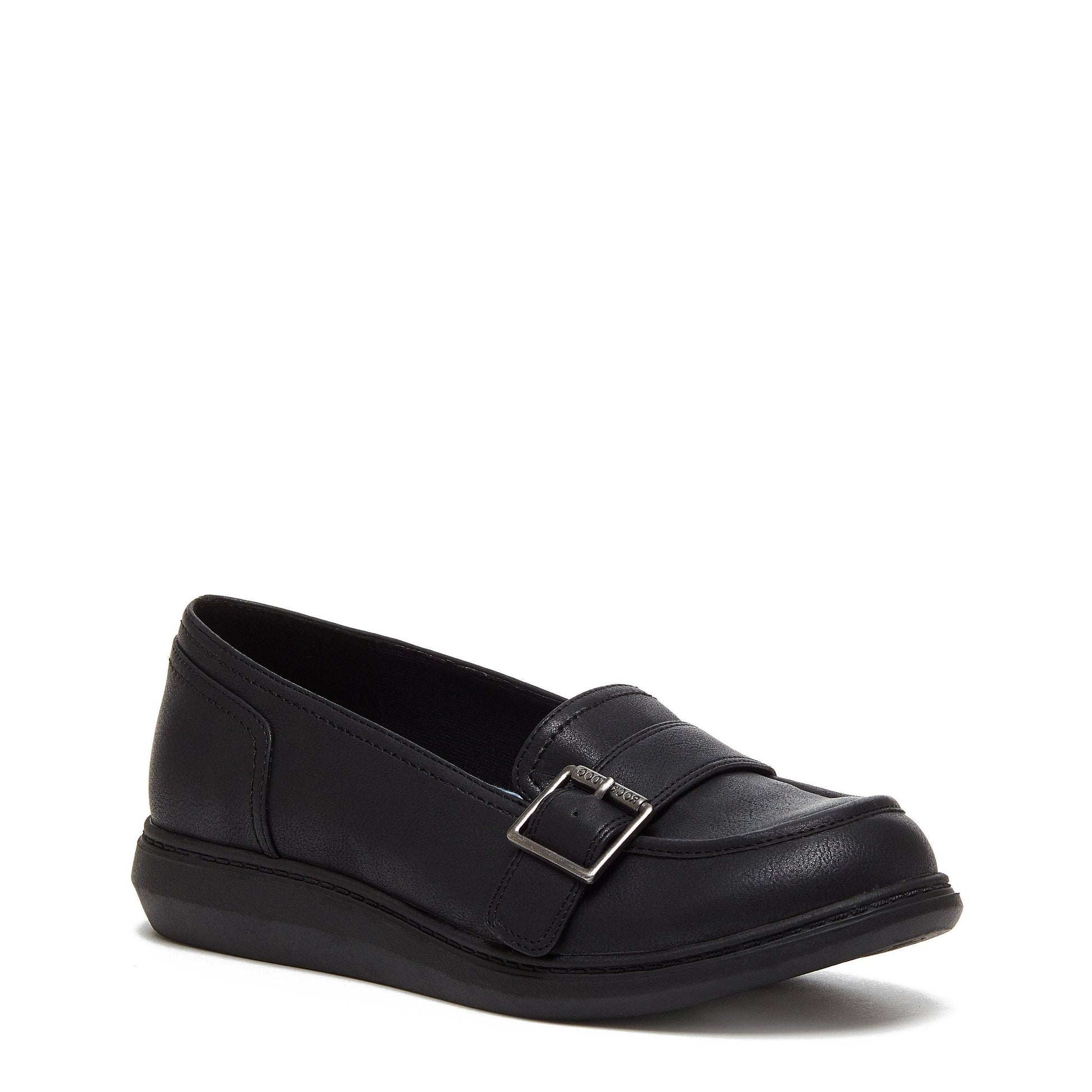 Marez Black Buckle Slip-on Shoe