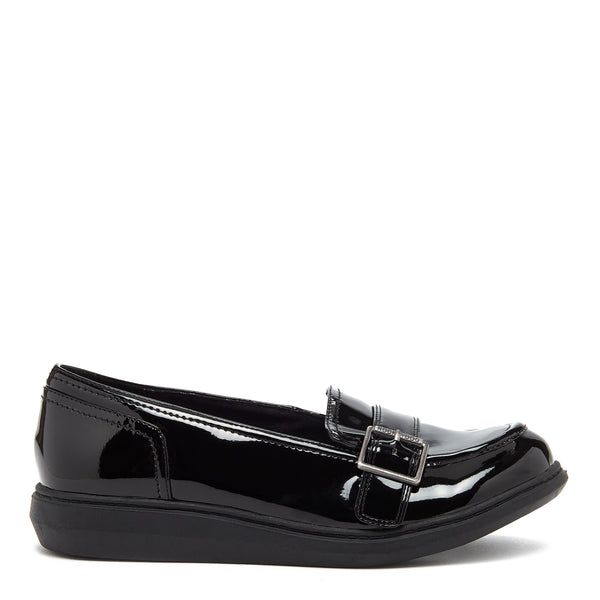 Girls slip sale on shoes black