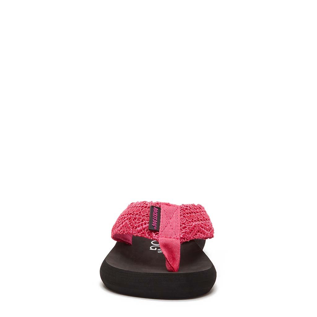 Spotlight Pink Crochet Flip-Flops