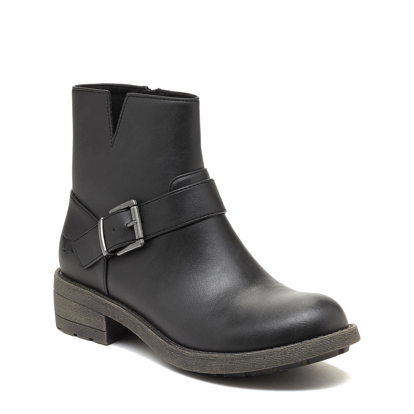 Taya Black Biker Ankle Boot