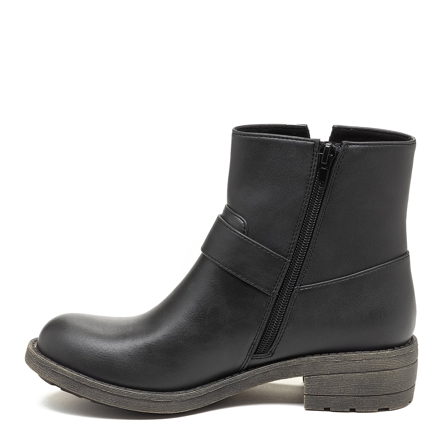 Taya Black Biker Ankle Boot