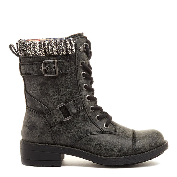 Thunder Black Biker Boot Rocket Dog UK