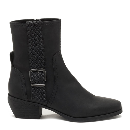 Whist Black Western Ankle Boot