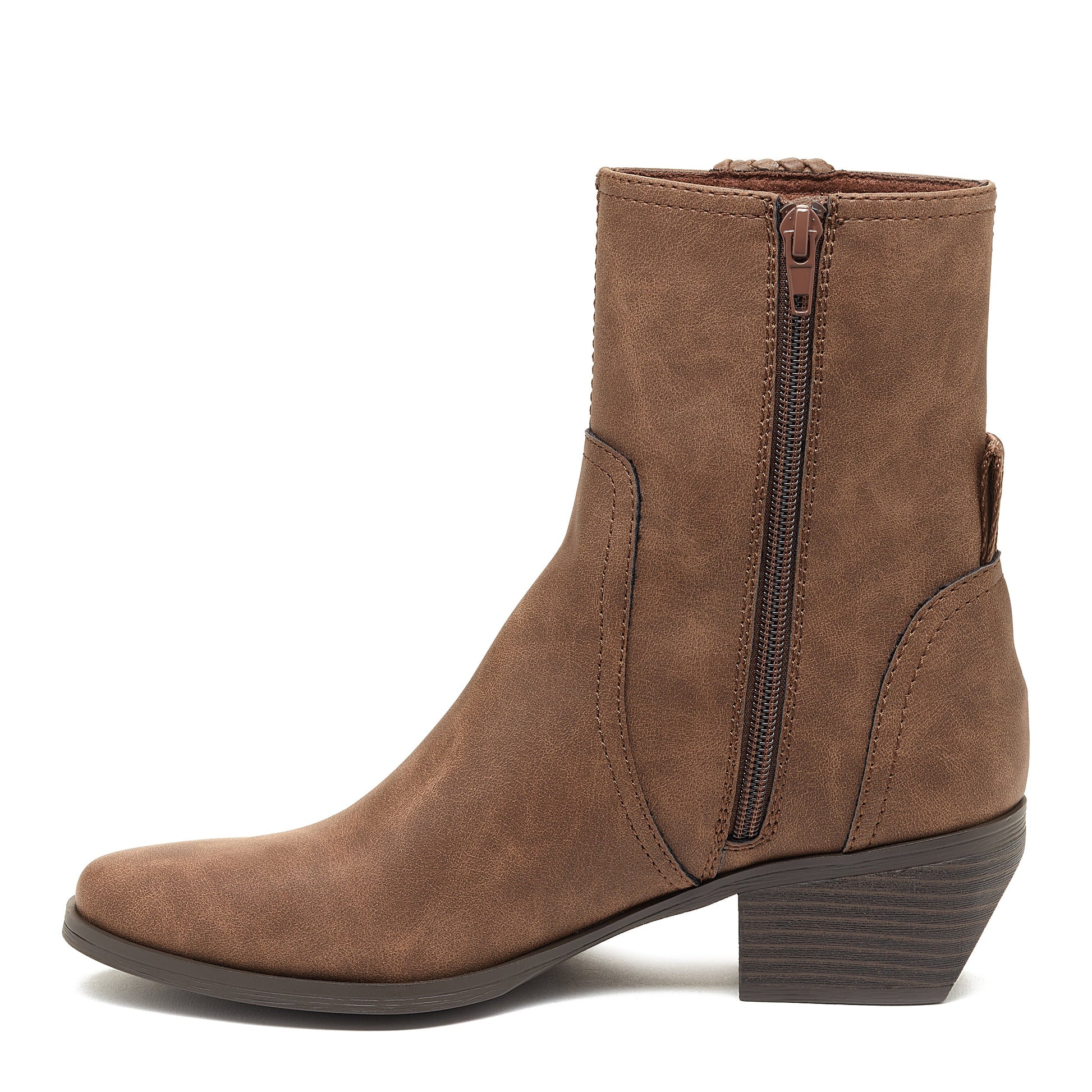 Whist Brown Western Ankle Boot